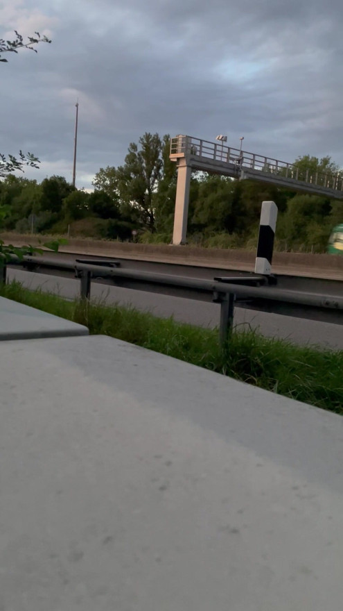 Pissing next to highway