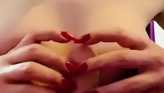 Dildo Enters Between My Breasts and Suck