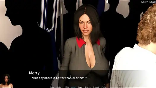 Project hot wife #44 - Merry and Ben got stuck in the elevator...Ed looked at Merry while she took a shower