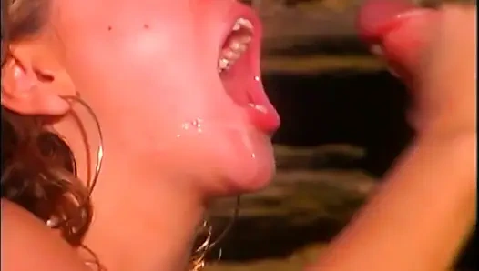 Hot wild threesome sex in the sea