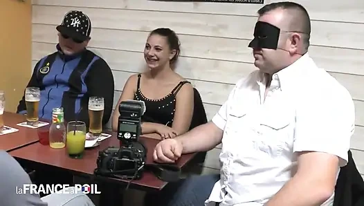 Young Brunette Slut Get Slapped While Sucking Cock