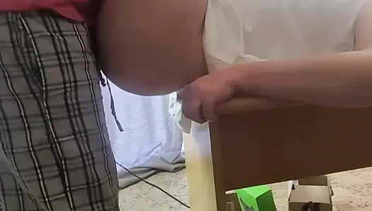 Yakın çekim ofis masası sikişi