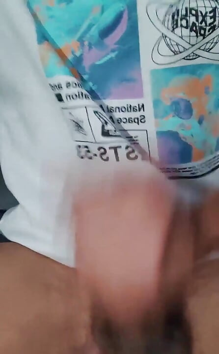 Wanking my big dick