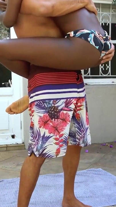 I found this innocent EBONY TEEN deep in her YOGA... turned her session into one she'd never forget | Clip 1