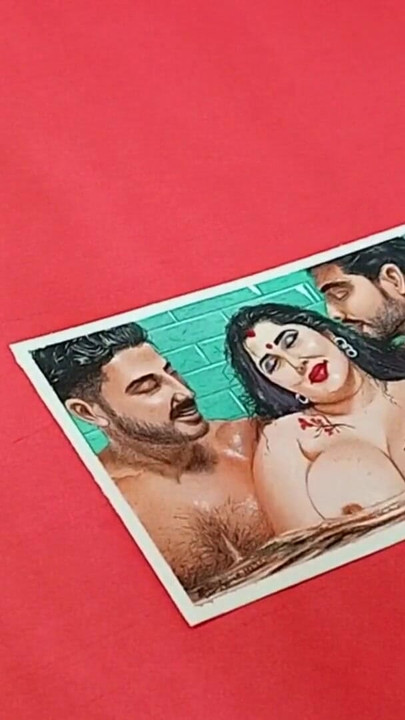 Erotic Art Or Drawing Compilation Of Sexy Desi Indian Big boobed women having sex with husband & Brother In law | Clip 1