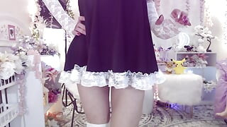 Bunny Femboy Sluškinja Razvaljuje Svoju Usku Čudovišnom Igračkom!!