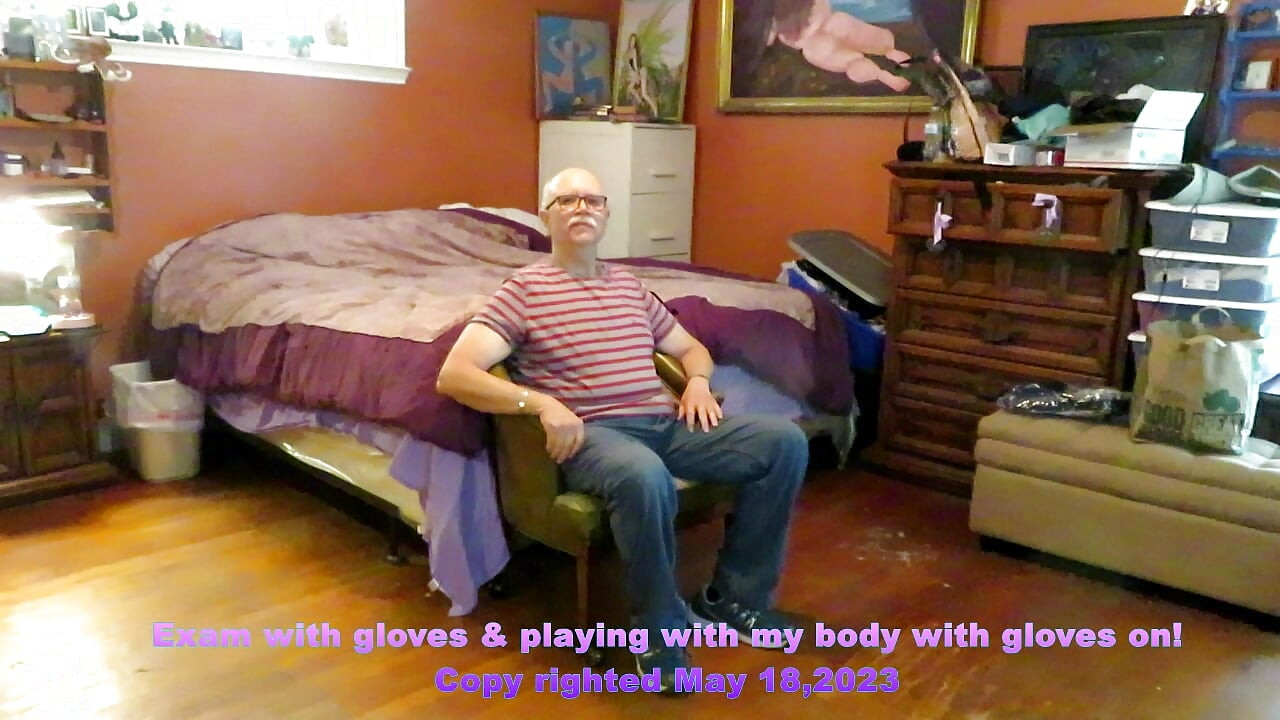 Nurse Vicki Exams a New Home Patient and Later Performs a Glove Strip Tease