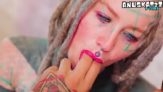 Inked Bad Girl Destroyed by Huge Black Cock Anal Pounding, Ass to Mouth, Throat Fucked Raw, Cum Facial
