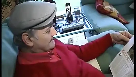 Papy Voyeur Doing a Young Redhead Maid in Stockings with a Friend