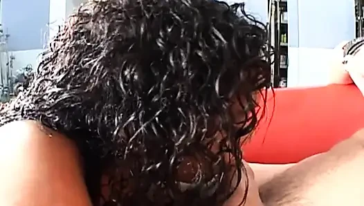 White on Black Blowjob for a Cute and Young Black Pussy Eating a Big White Cock