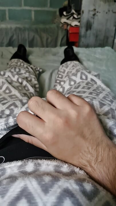 He gets hot when it's cold so he masturbates