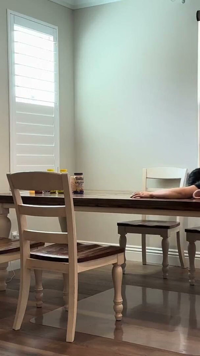 Cheating with friend’s wife on my dining table when her husband’s out of town | Clip 1
