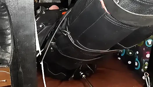 Leather Bondage and Machine Fuck by Mistress LDC