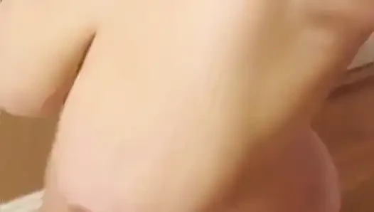 Nude posing squeezing my boobs shaking my booty