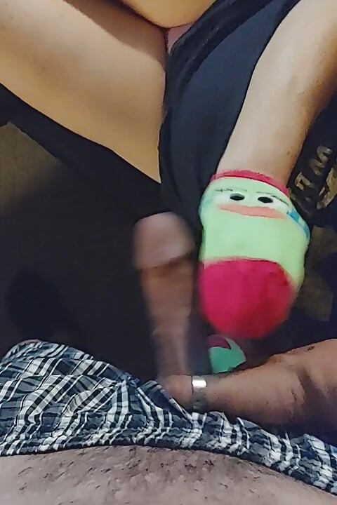 #2 Disney Sockjob Sock Footjob - Chip Sock Job - Cartoon Sock Handjob Cum