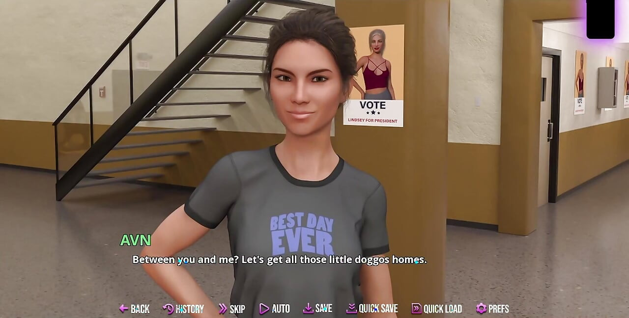 College Kings 2 - Route - Ratowanie cycatej czerwonej głowy i ona ssie wszystkie moje soczyste spust z mojego dużego białego kutasa