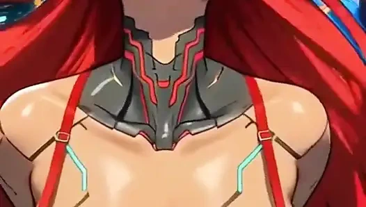 Big boobs cyberpunk show, Ai animation