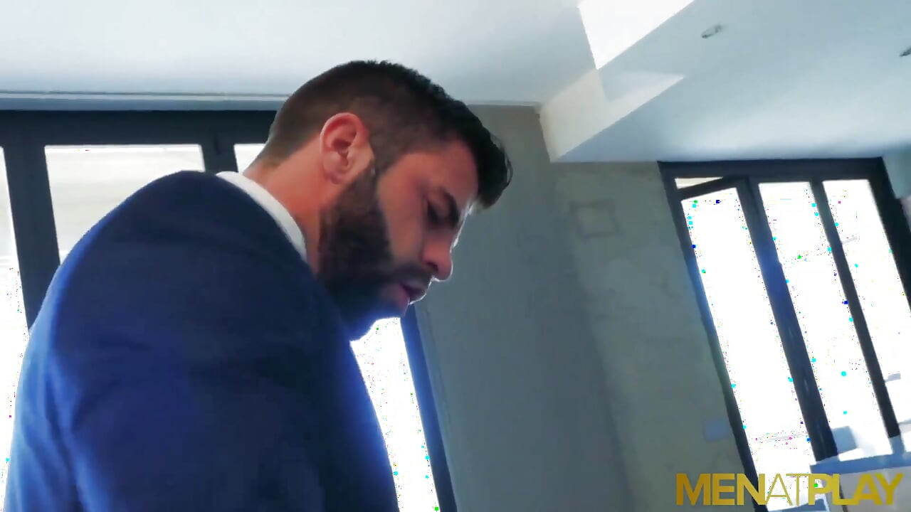 MENATPLAY suited Latino Hector De Silva anal fucks Axel Max