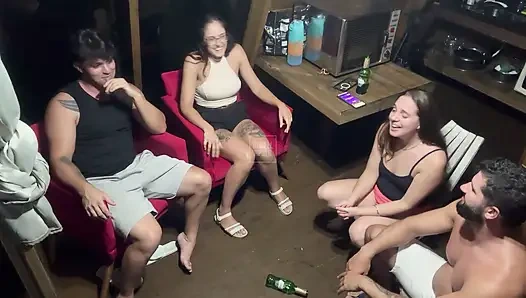 Two Couples Playing Truth or Dare