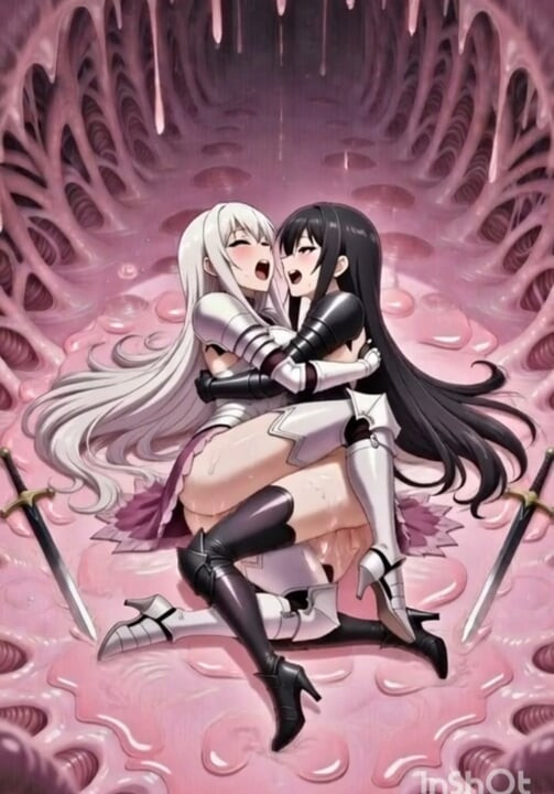 Two Anime Riders in the Slime