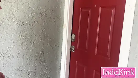 Visiting neighbor girl fucked while no one in home