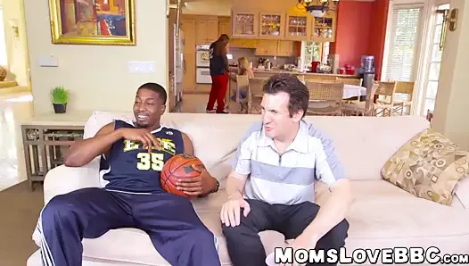 Big breasted MILF smashed by black basketball players
