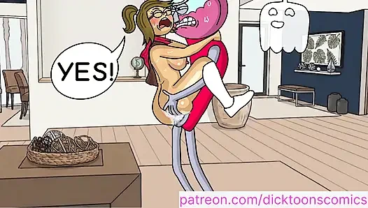 Jeder hat Eileen gefickt, außer Benson, Er fickt sie und kommt nach innen. - regelmäßige show-cartoon-parodie