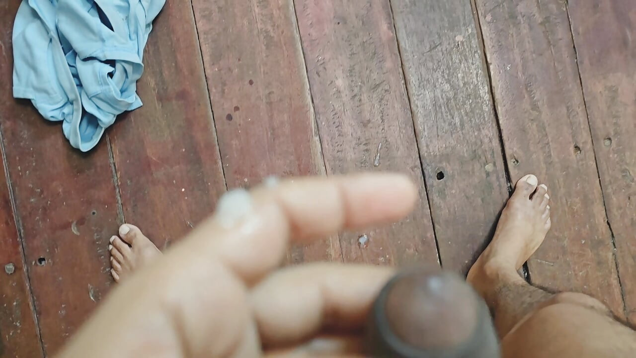 A School Boy Masturbates His Big Black Cock In The Hostel Before His Room Mate Come Back, Moan Laudly With Thick Huge Cum