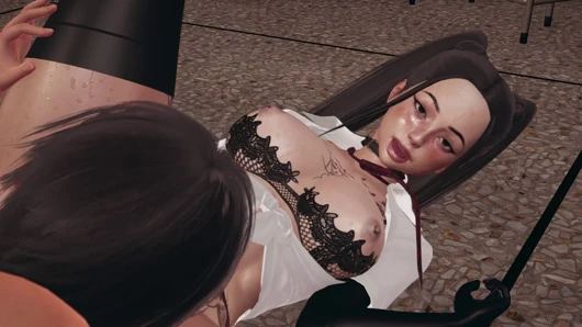 Bella, сексуальная студентка в Rule34, анимация лизание мокрой киски в классе, массаж больших сисек, сопровождающийся стонами