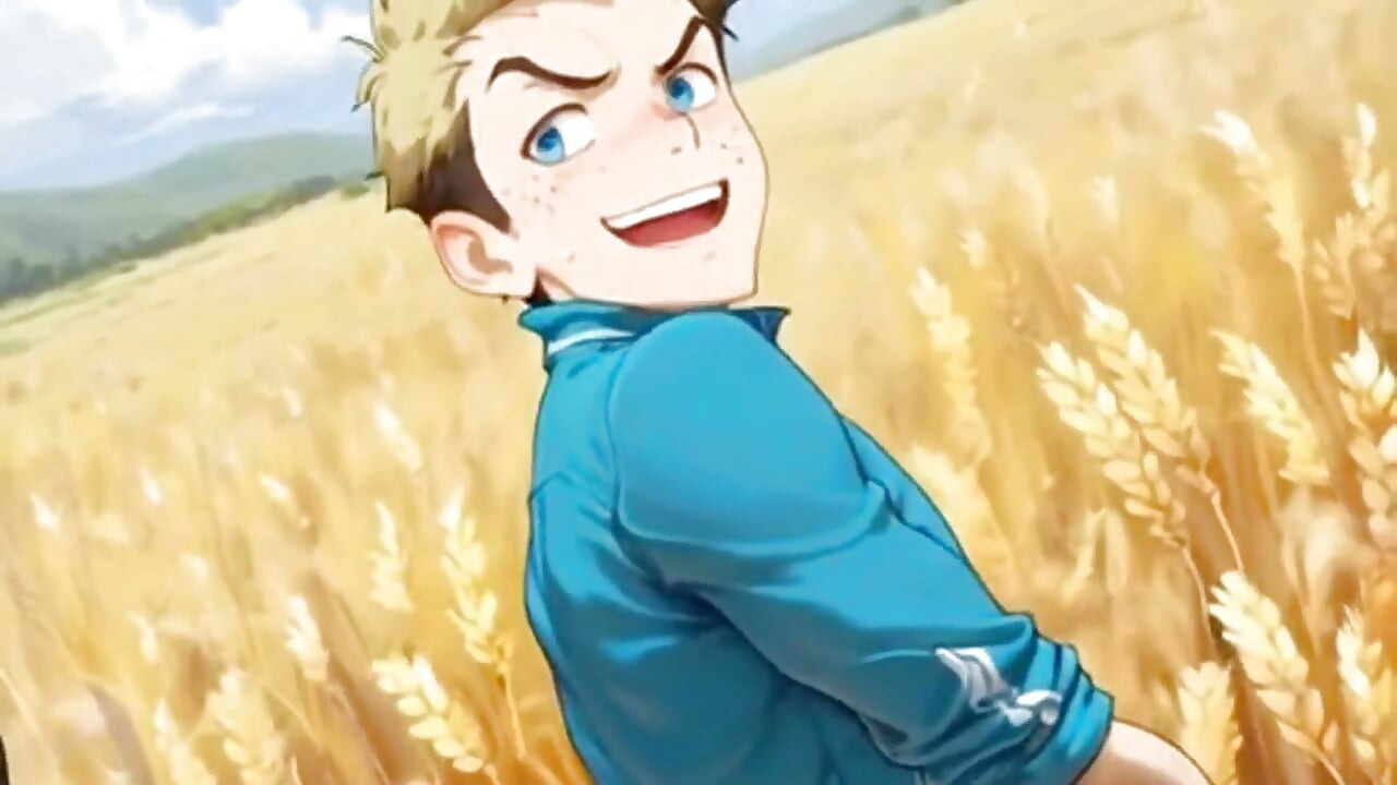 Jedzenie ciasnych małych dupków My Iowa Farm-boy Twink Friends. Animacja Yaoia Hentai.