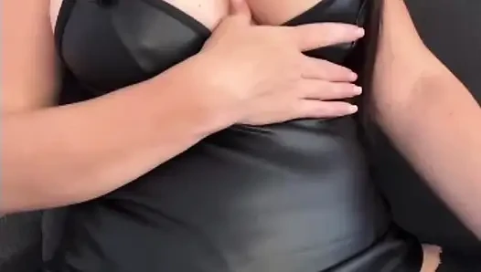 My stepmother sucks a big dick and caresses a pussy.