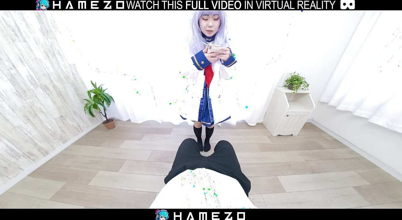 Japanese hot babe Mashiro Kasuga sucks dick before getting fucked hard,in VR.