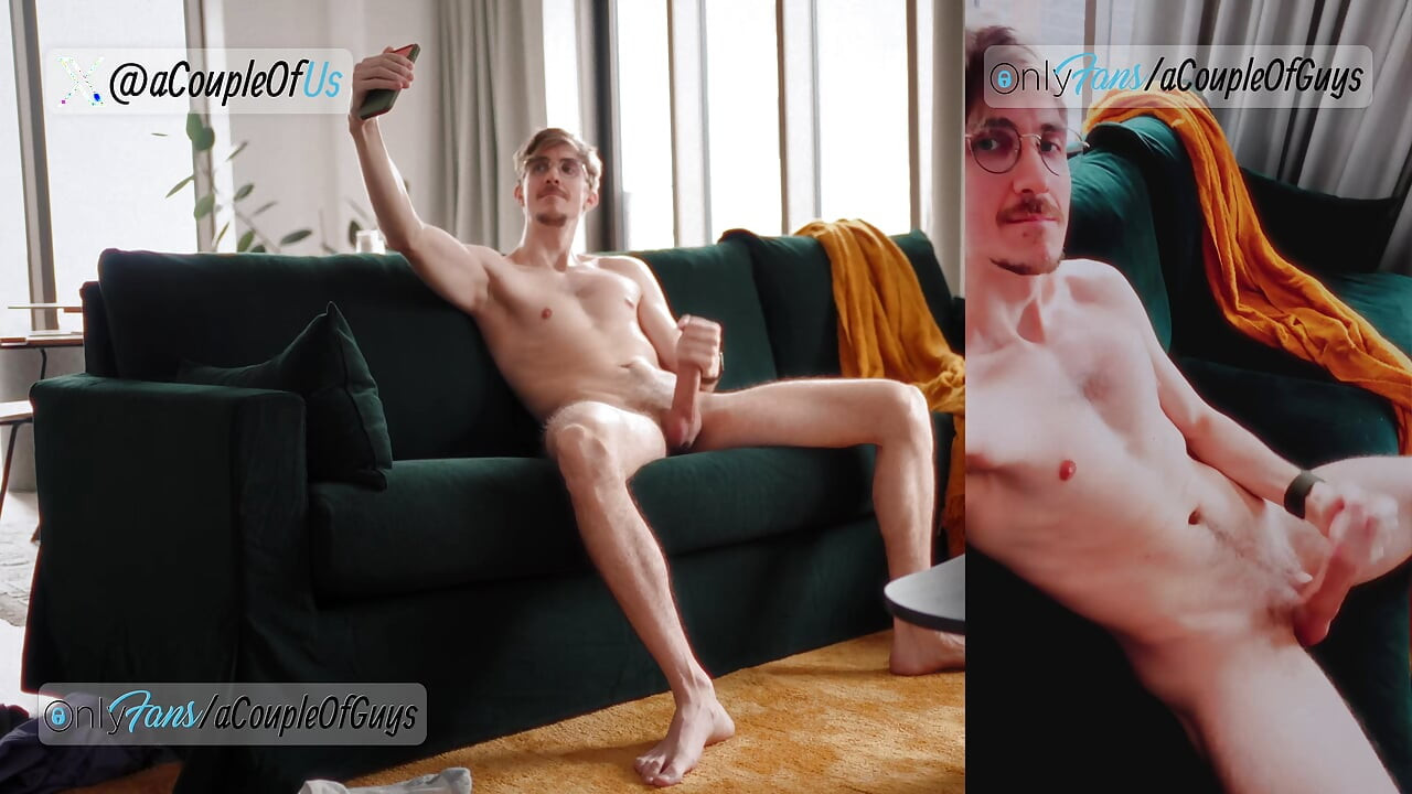 Hot European Stud Masturbates Massive Uncut Cock while Sexting