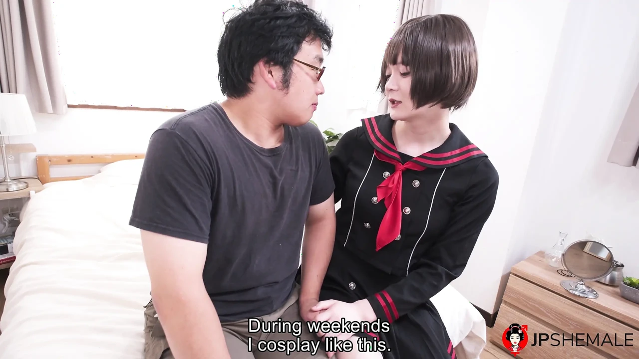 Goth Tranny Sara Amagi Seduces a Shy Straight Man