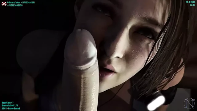 Jill Valentine - Deepthroats and swallows Umbrella Dick