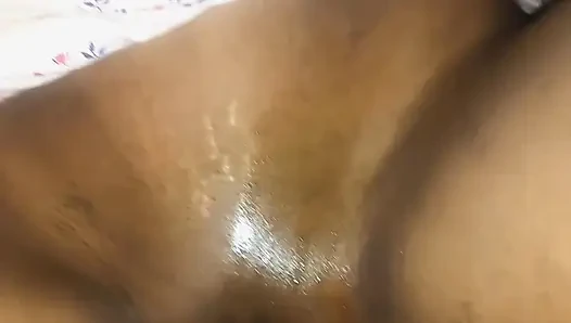 Cum inside the pussy fucking with oil