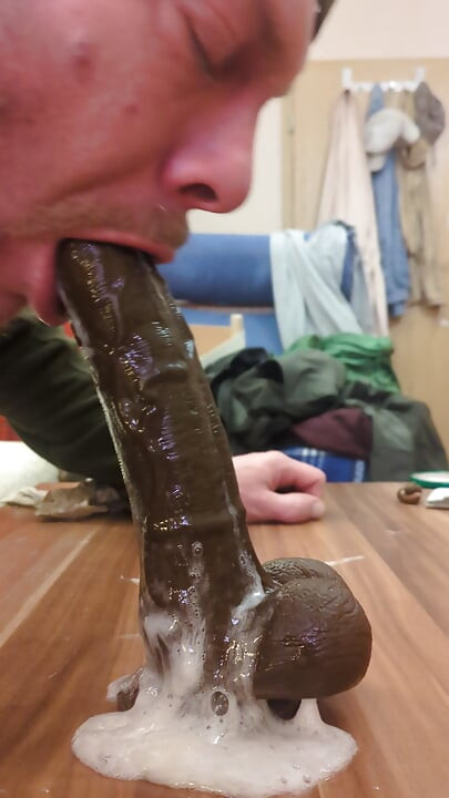 One of my early dildo deepthroat video