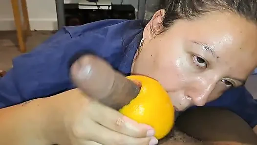 Дикая английская толстушка и большой черный член Nata4Sex, секс с удивительным фруктом, многократный оргазм с камшотом