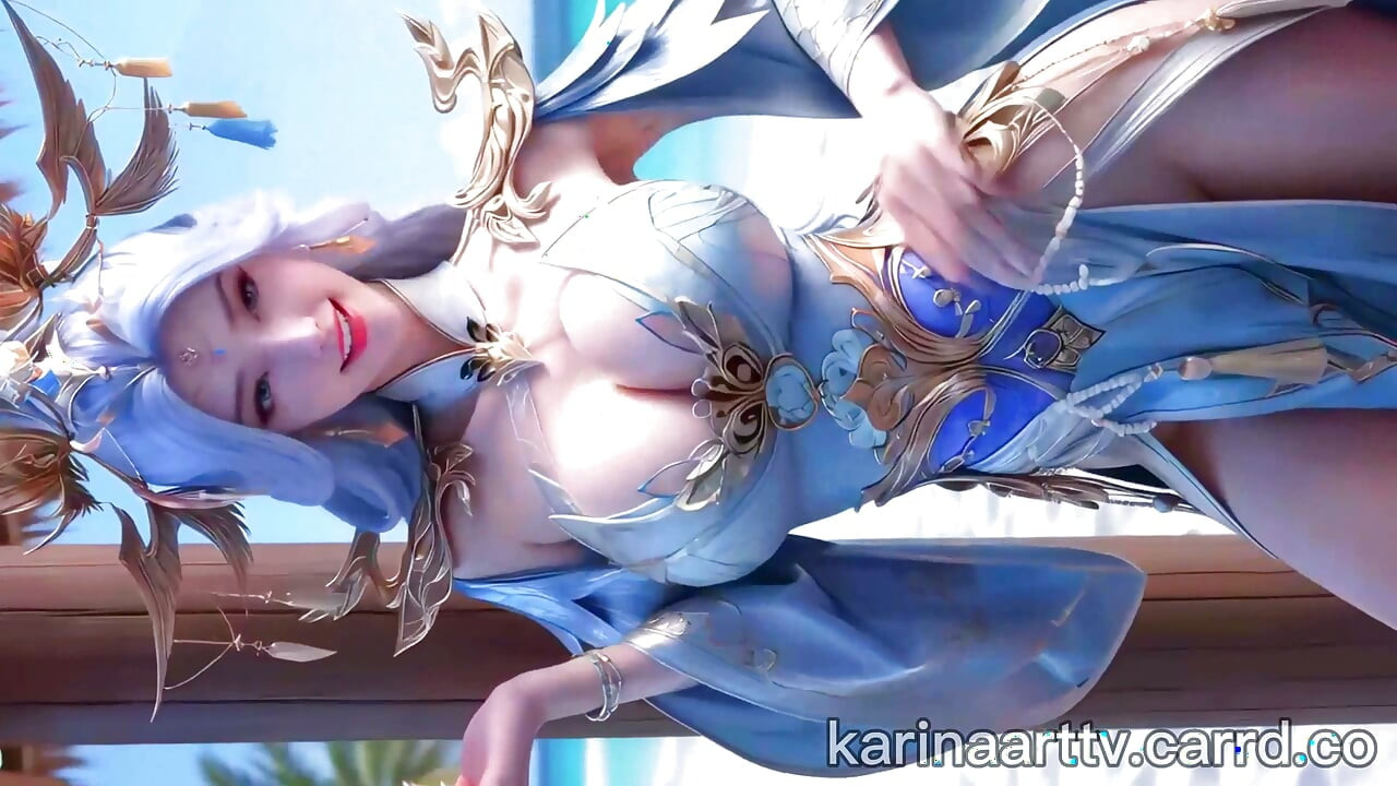 Beautiful blue eyed girl and her sublimated dance after an unforgettable night with her love AI