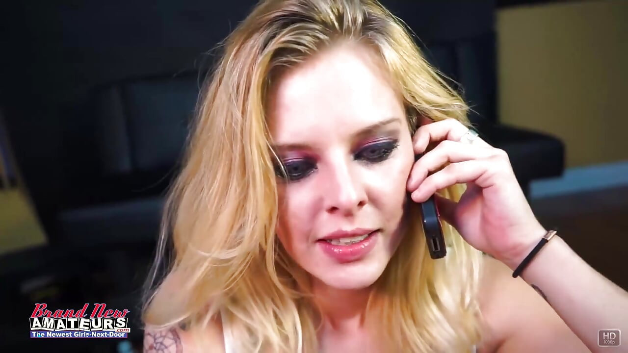 Mya talks to boy friend on the phone while sucking my dick