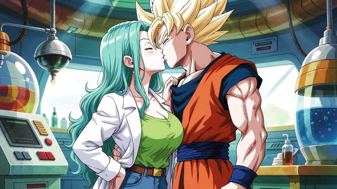 Goku utnytter at Vegeta ikke er der for å besøke Bulma. Porno på spansk - AI