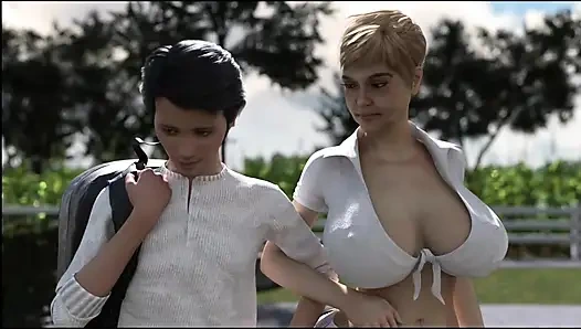 MILF Creek # 24 - Johannes machte einen spaziergang mit Anne... Johannes sah, wie sich alle damen anziehen