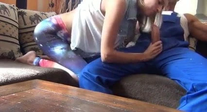 Pretty MILF pays the plumber in kind