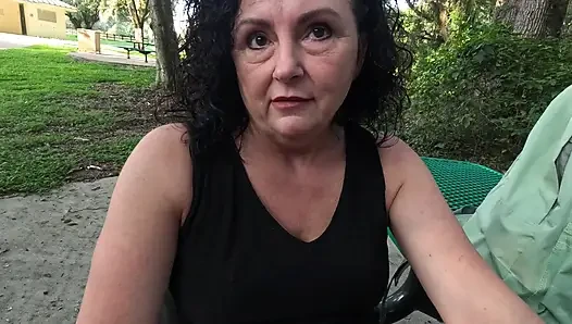 Lady in the Park was Lurking for a Stranger Cock