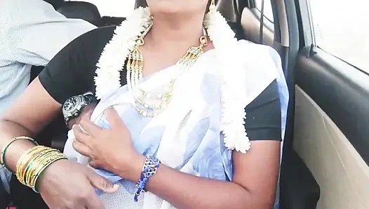 Indischer bhabi-auto-sex. Schöne sari-hausfrau versucht, mit stiefsohn Car Drive.telugu Dirtytalk zu ficken.