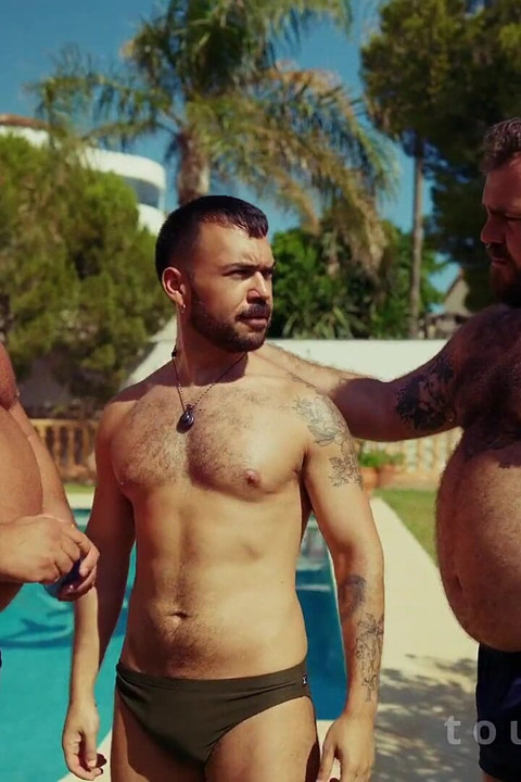 Putting Sun Cream on Two Big Handsome Bears Massage Asmr
