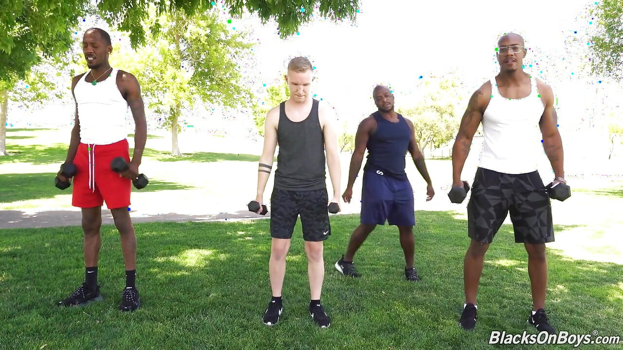Tyler Price works out and gets worked out by 2 BBC's