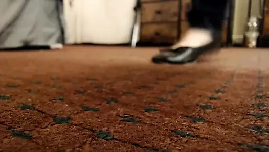 Shrunken to Serve as Mop Vacuum Foot Slave
