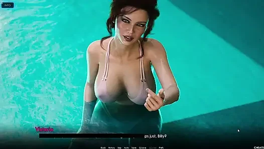 Stepmom Showing Her Big Ass And Boobs Cleavage In Swimingpool