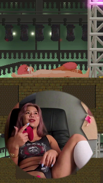 Rank up my vibrator while I get fucked in this game?